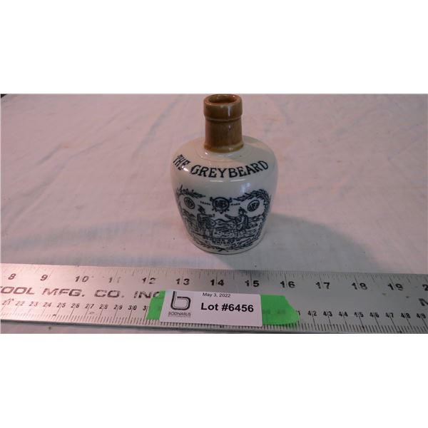 Greybeard whiskey bottle stoneware 4.5" tall