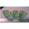 Image 1 : (3) Fire King mugs - jadeite