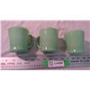 Image 3 : (3) Fire King mugs - jadeite