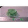 Image 1 : Green Cup + Saucer (not matching)