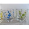 Image 3 : (4) vintage glass tumblers, bubbles patterns