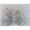 Image 4 : (4) vintage glass tumblers, bubbles patterns