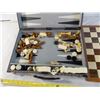 Image 2 : Chess pieces + wood board in backgammon case