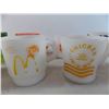 Image 3 : (12) Fire King Coffee mugs - vintage advertisements
