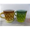 Image 8 : (12) Fire King Coffee mugs - vintage advertisements