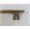 Image 2 : (4) Large Brass Skeleton keys on ring - 5.5" to 6.5" long
