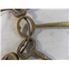 Image 3 : (4) Large Brass Skeleton keys on ring - 5.5" to 6.5" long