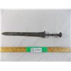 Image 1 : Ancient Bronze (or brass) knife/sword (Roman?) VERY OLD - 11" blade (non magnetic)
