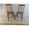 Image 1 : *(2) Wooden kids chairs 12" wide