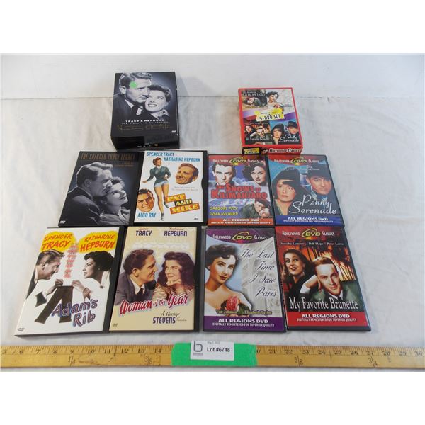 (2) Four DVD collections - Tracy & Hepburn + Hollywood Classics