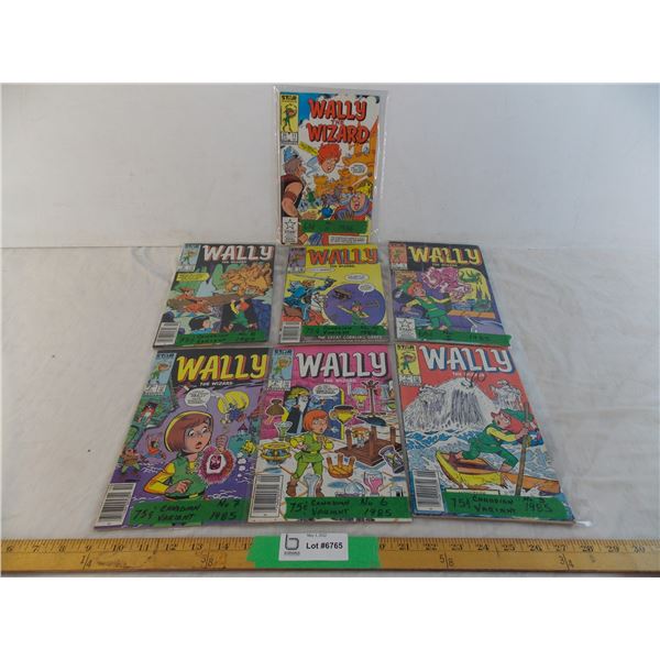 (7) 1985-86 Wally The Wizard comics