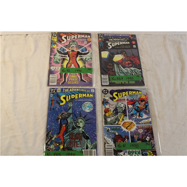 (4) Superman 1990 Comics