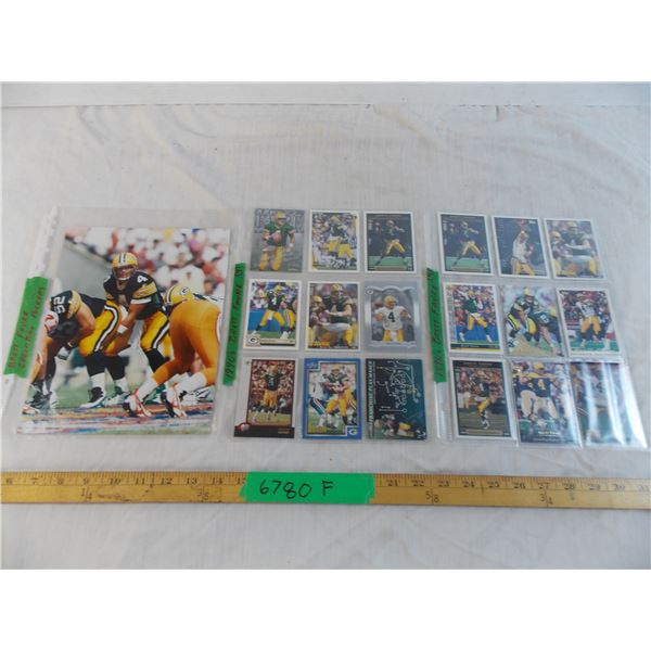 (18) Brett Favre Football cards + 8x10 Photo