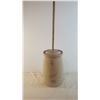 Image 1 : *Butter Churn 4 Gal Crock - 16" tall (with lid + wood churn)