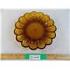 Image 1 : Amber (carnival glass?) deviled egg serving platter