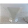 Image 3 : Milk Glass grape vase + lid - 8" tall, 5" wide