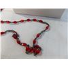 Image 4 : Antique Red Rosary - very old - silver chain? Chapelet Floria?