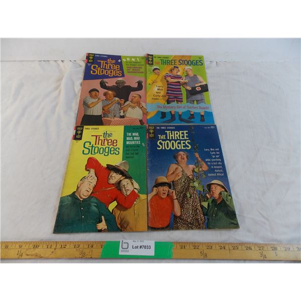 (4) 12c Gold Key comics - The Three Stooges