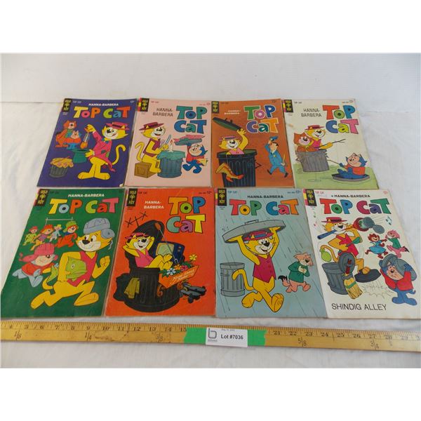 (8) TOP CAT Hanna-Barbera Gold Key 12 cent comics