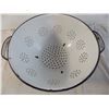 Image 4 : White Enamel colander + (4) vintage strainers