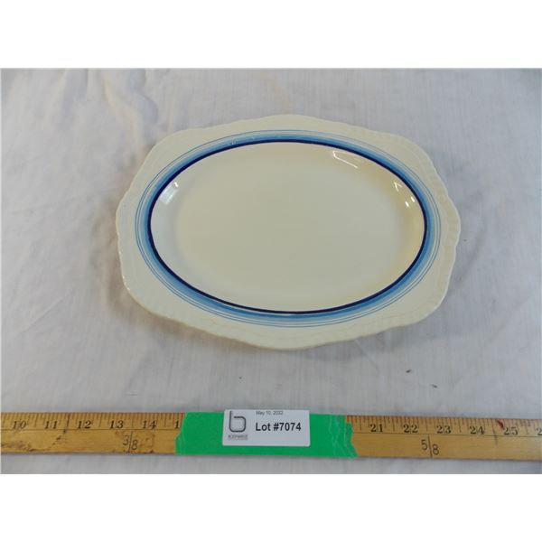 Alfred Meakin England Cream & Blue dish platter