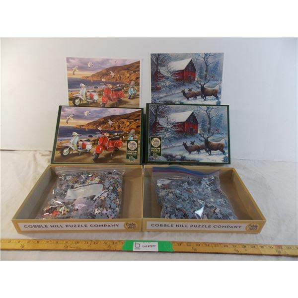 (2) Cobble Hill 1000 piece puzzles (1 owner, both complete)