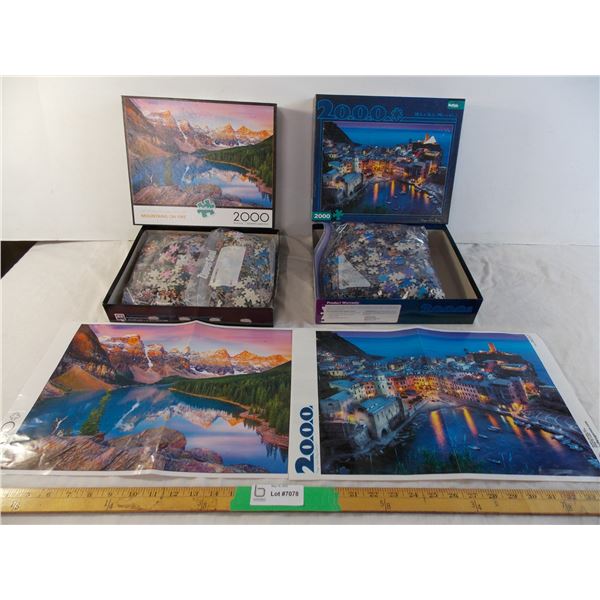 (2) 2000 piece puzzles (1 owner, both complete)