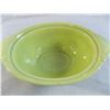 Image 2 : Small Glass bowl with green trim + Lime green ceramic bowl (USA #225)