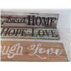Image 3 : *(4) 30" long wooden wall placards - Live Laugh Love, etc