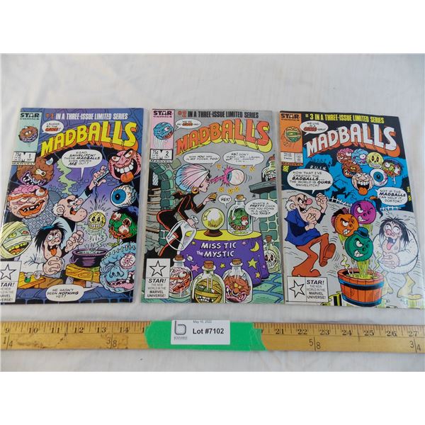 (3) Madballs comics # 1, 2, 3 (1985)