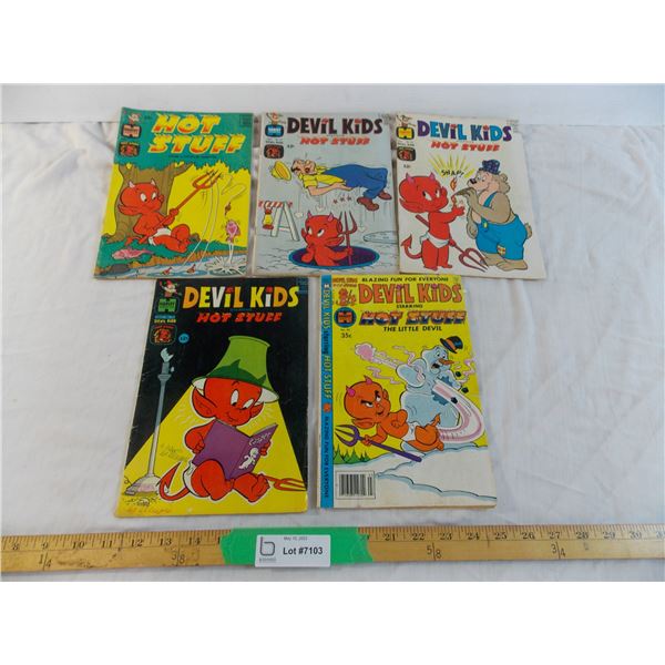 (5) 12c Harvey comics - Hot Stuff Devil kids