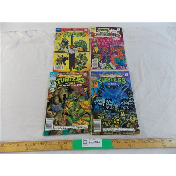 (4) TMNT Mutanimals + Adventures + The Movie comics