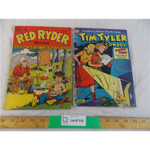 (2) 10c Western comics - Tim Tyler + Red Ryder