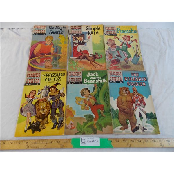 (6) Classics Illustrated Junior 15c comics - Fairy Tales