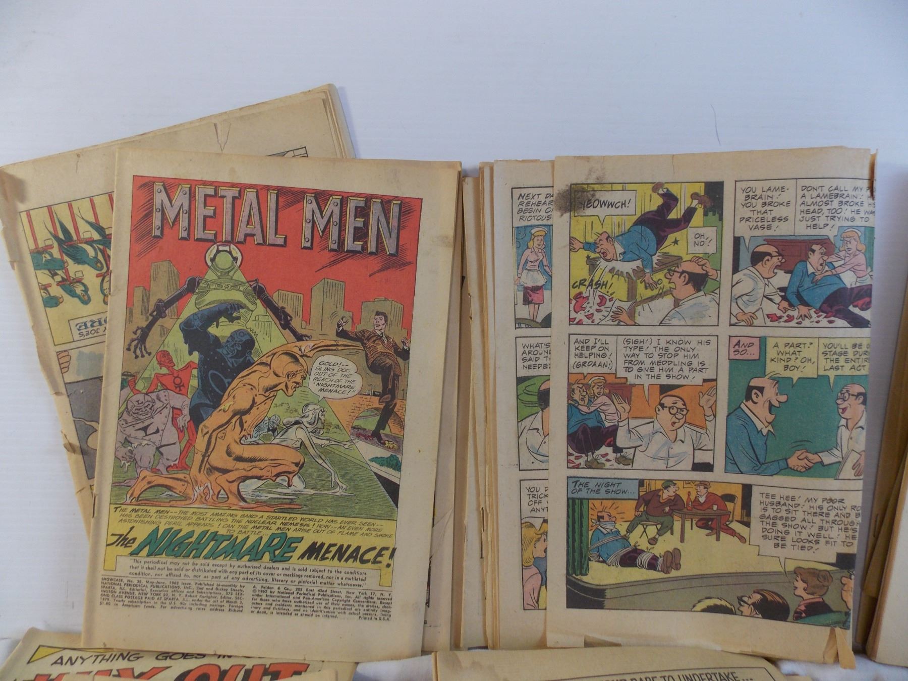 Old Comics Stack Large stack of vintage comics (missing covers)