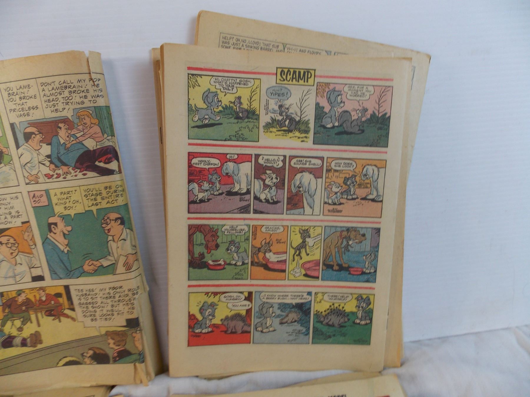 Old Comics Stack Large stack of vintage comics (missing covers)