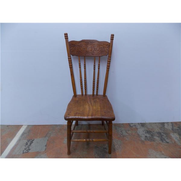 *Antique Wooden "portrait" chair