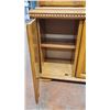 Image 15 : *Wood China Cabinet (2 piece) - working light, good condition - 64"Wx16.5"Dx77"T - Glass + Oak?
