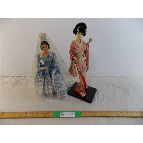 (2) Antique dolls