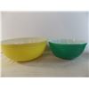 Image 3 : Set of (4) Pyrex - colored mixing bowls