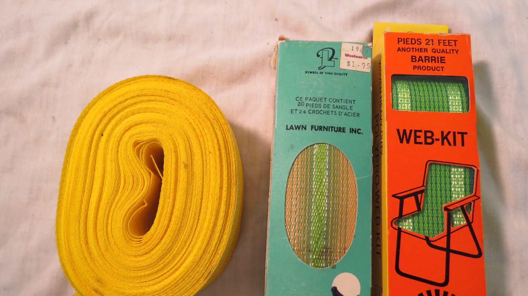 Lawn furniture webbing repair kit