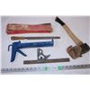 Image 1 : Caulking Gun,filing saw,axe,misc items