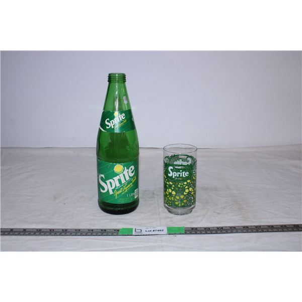 Sprite Bottle and Glass