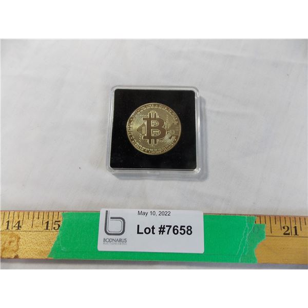 Bitcoin Coin in hard case (magnetic)