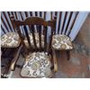Image 3 : *(6) Dining room chairs - padded wood chairs