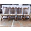 Image 7 : *(6) Dining room chairs - padded wood chairs