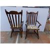 Image 9 : *(6) Dining room chairs - padded wood chairs