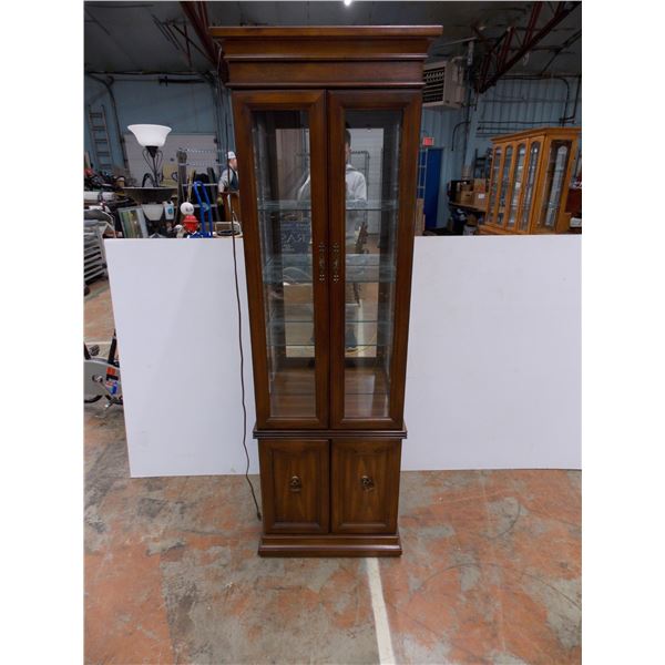 *China Cabinet - (lighted) glass shelves - 23x12 - (73" tall)