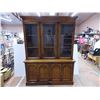 Image 1 : *2-piece China cabinet (middle door fixed closed) - 59" wide 18 deep - 80" tall
