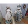 Image 6 : *(2) Watering Boy + Girl flower planter statues - 19" tall